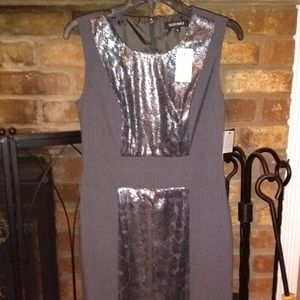 ELLEN TRACY Cocktail Dress w/Sequined Panels Sz.6